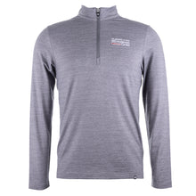 Gray Travis Mathew 1/4 Zip featuring the white MD Anderson logo on the upper left side of the chest area.