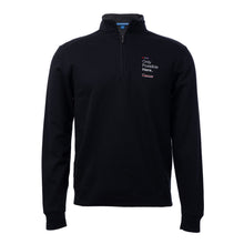 Black 1/4 zip featuring the tagline "Only Possible Here" and the white cancer strikethrough logo on the upper left chest area.