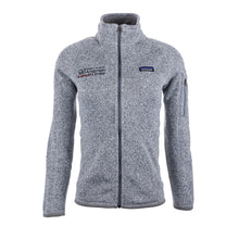 Gray Patagonia jacket featuring the black MD Anderson logo on the upper right and the Patagonia logo on the upper left areas.