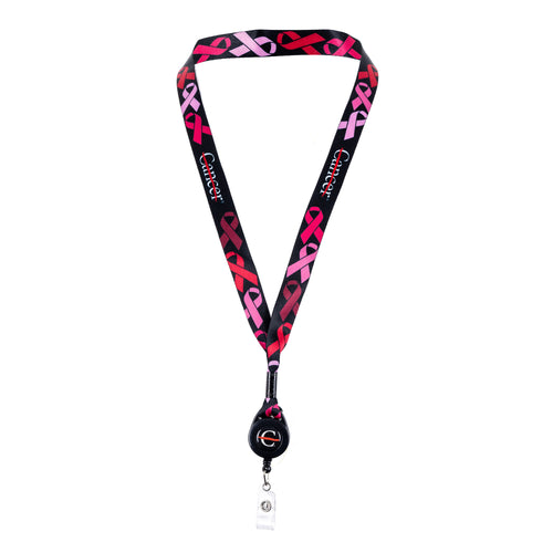 Breast Cancer Awareness Ribbon Lanyard