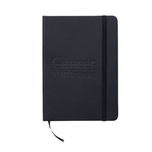 Black journal featuring the embossed UT MD Anderson logo.