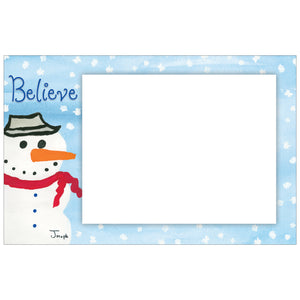 Believe Snowman Horizontal Photo Card