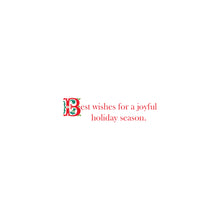 Inside message reads "Best wishes for a joyful holiday season".