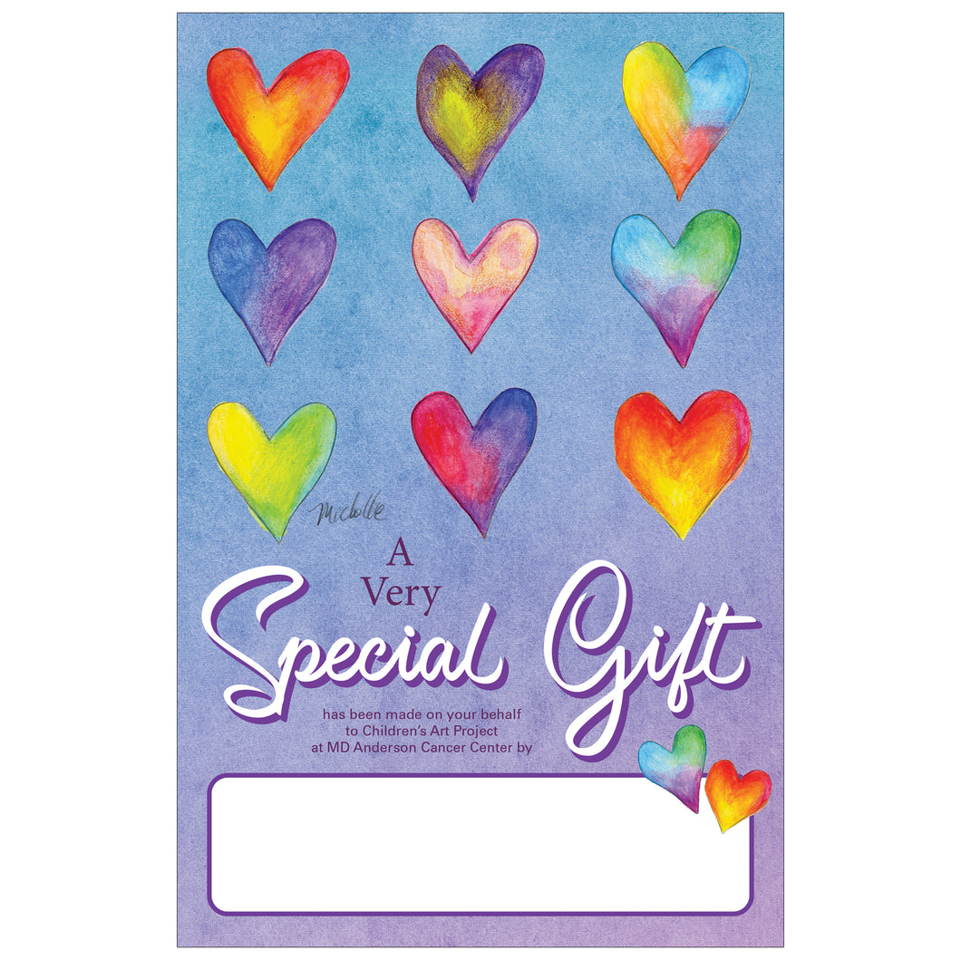 Gradient Hearts Contribution Card