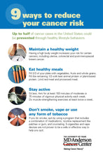 9 Ways to Reduce Your Cancer Risk - 25ea.
