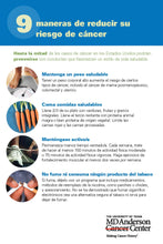 9 Ways to Reduce Your Cancer Risk - 25ea.