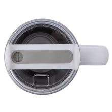 Top view of white tumbler.