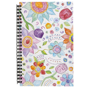 Boho Flowers Spiral Notebook
