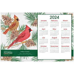 Personalized Cardinal and Pine Poster Calendar