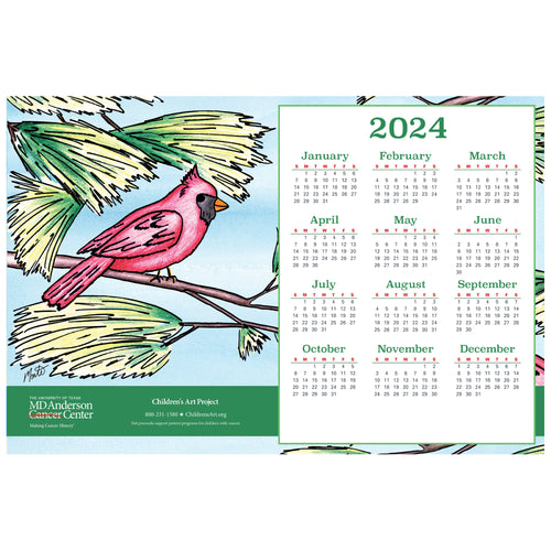 Personalized Cardinal on Branch Poster Calendar