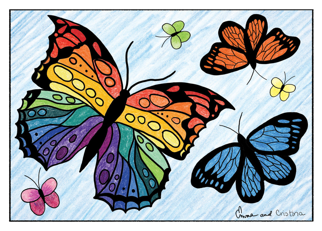 Beautiful Butterflies 8 Count - Children's Art Project