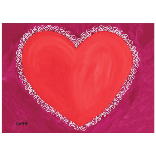 Lace Heart (POD) - Children's Art Project