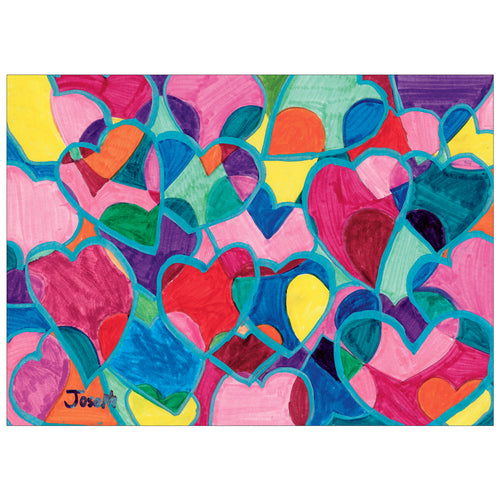 Layered Hearts (POD) - Children's Art Project