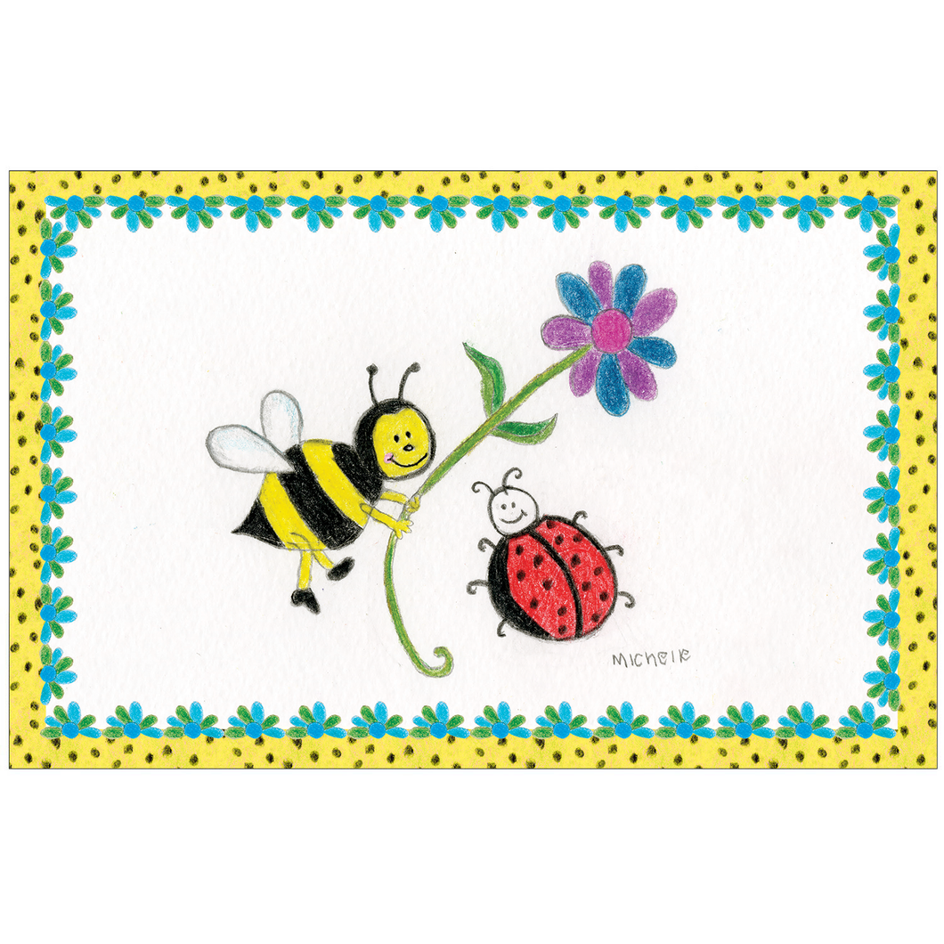 Bee Bug Birthday Card (POD) - Children's Art Project