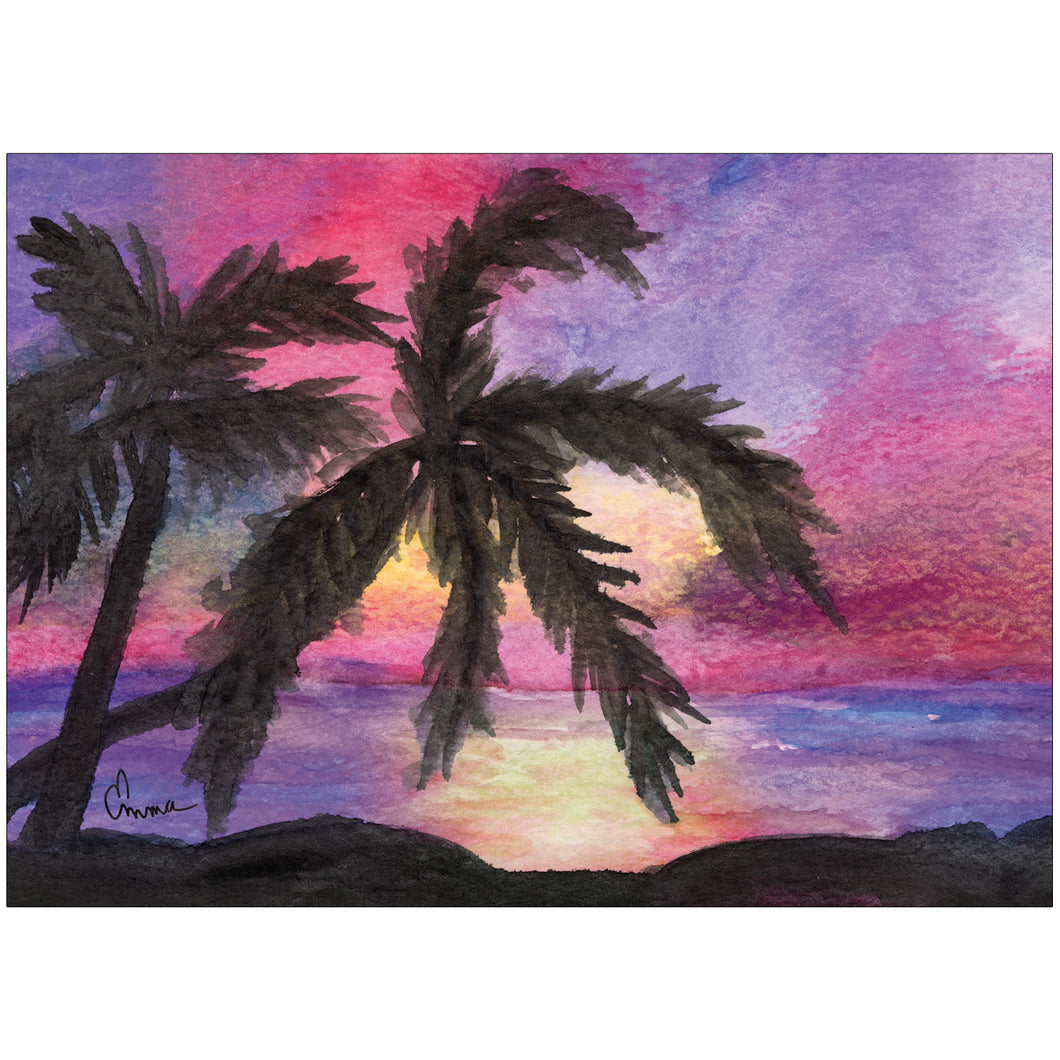 Palm Beach Sunset 8 Count - Children's Art Project