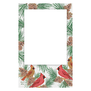 Cardinals and Pine Boughs Vertical Photo Card