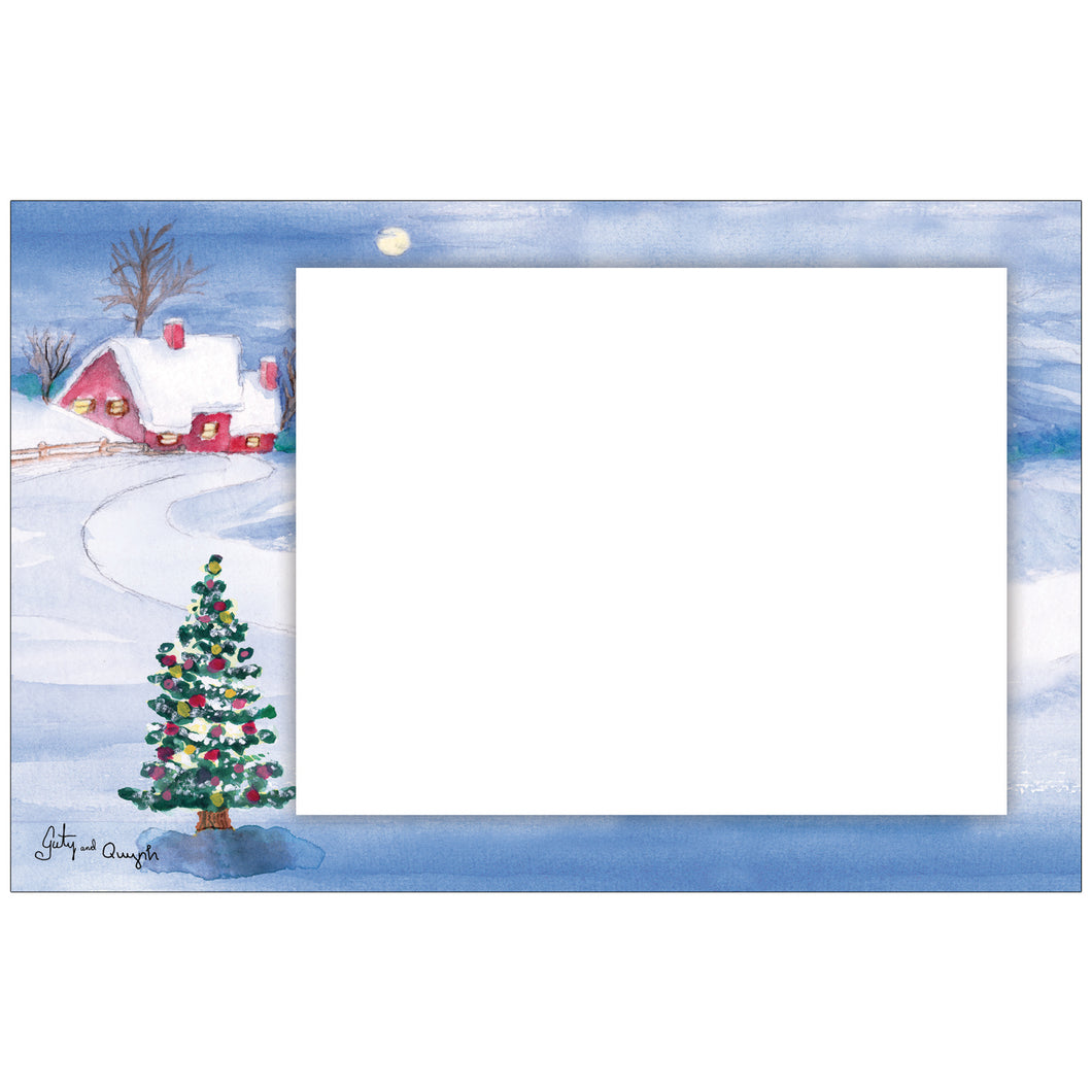 Country Christmas Photo Card Horizontal - Children's Art Project