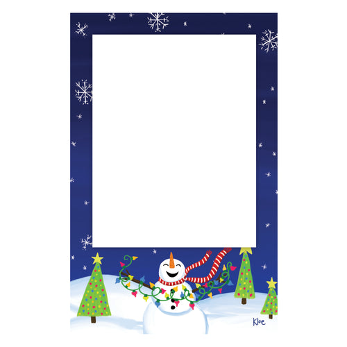 Joyful Snowman Vertical Photo Card