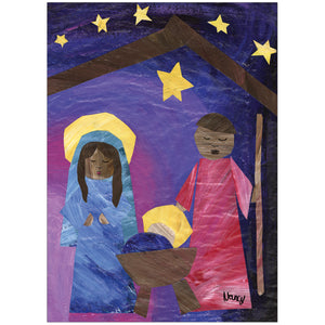 Nativity Collage 10 cards/11 env - Children's Art Project
