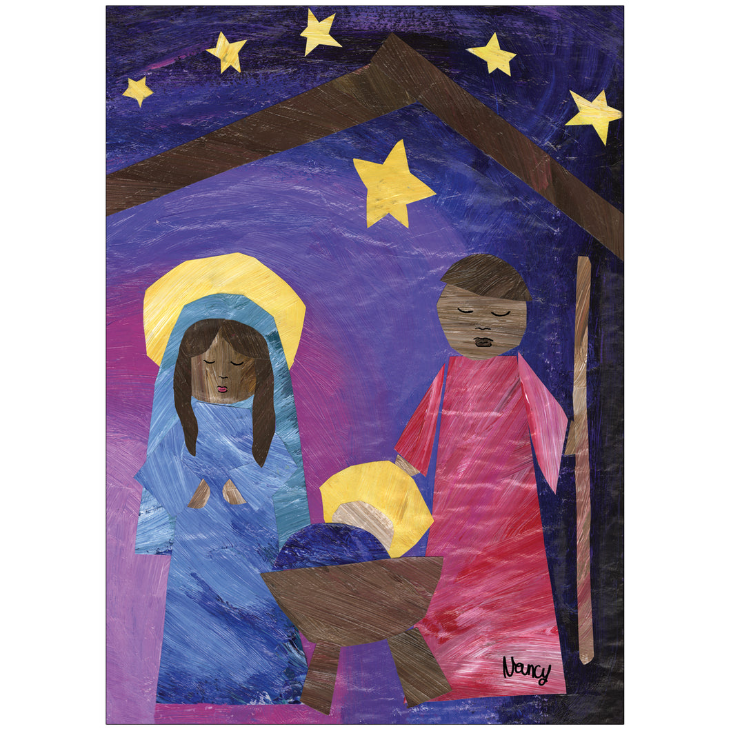 Nativity Collage 10 cards/11 env - Children's Art Project