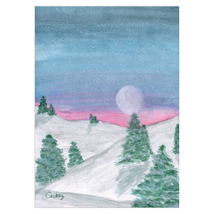 Personalized Serene Moonrise Card