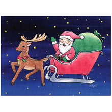 Santa Sleigh 10 cards/11 env - Children's Art Project