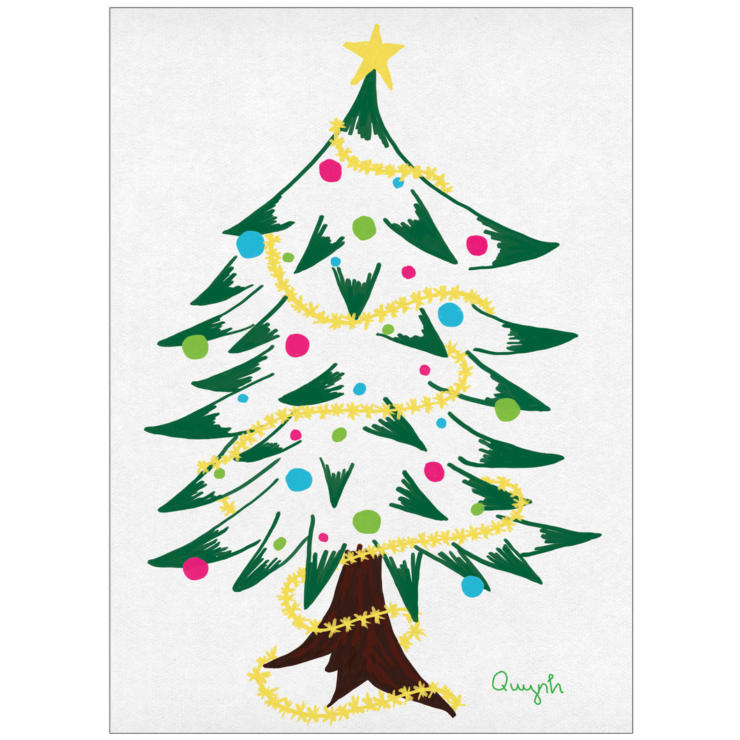 Personalized Bright Christmas - Children's Art Project