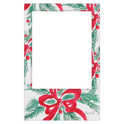 Personalized Holiday Sprig Vertical Photo Card