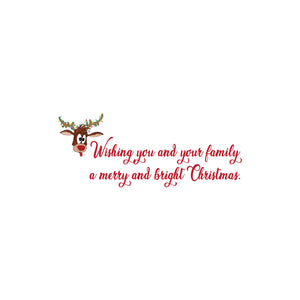 Personalized Rudolph The Reindeer Hor. Photo Card