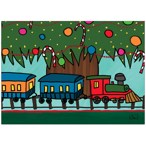 Personalized Christmas Train - Children's Art Project