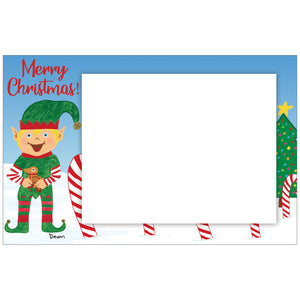 Elf at the North Pole Photo Card Horizontal - Children's Art Project