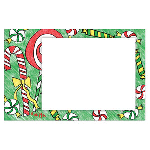 Personalized Christmas Candy Horizontal Photo Card
