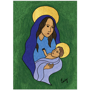 Personalized Mary and Baby Jesus - Children's Art Project