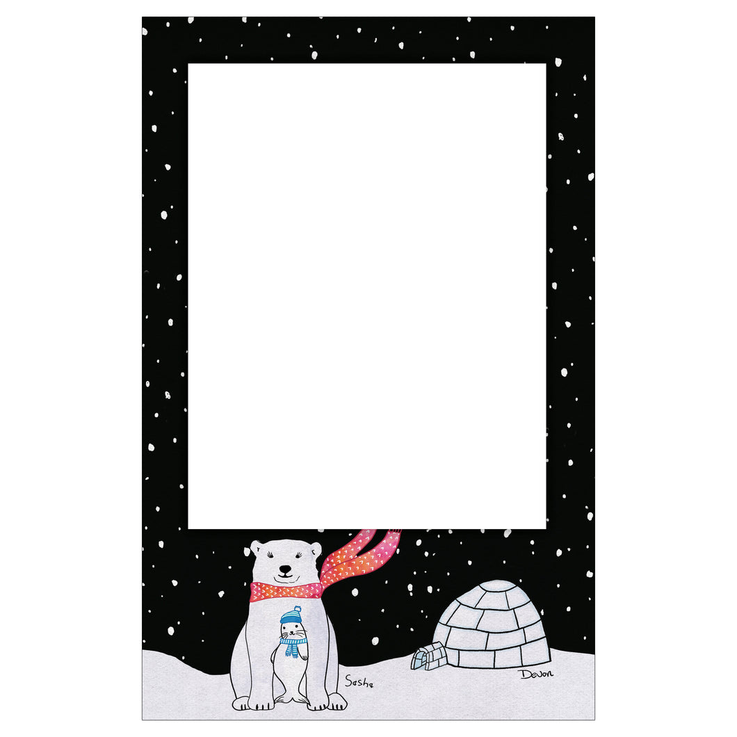 Personalized Polar Friends Vertical Photo Card