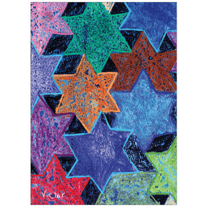Personalized Star of David Pattern - Children's Art Project