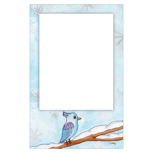 Personalized Snowbird Vertical Photo Card
