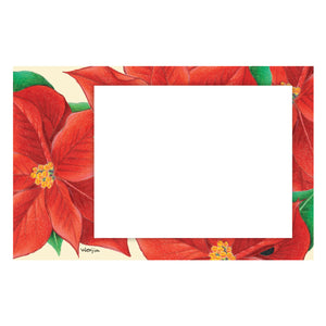 Personalized Poinsettia Horizontal Photo Card