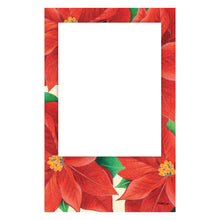 Personalized Poinsettia Vertical Photo Card