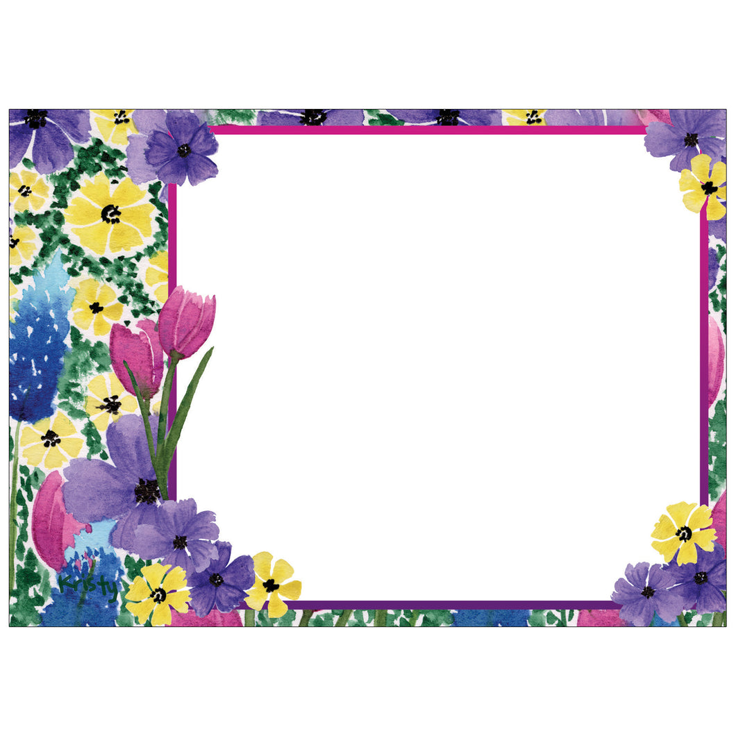 Field of Flowers Correspondence Card - Children's Art Project
