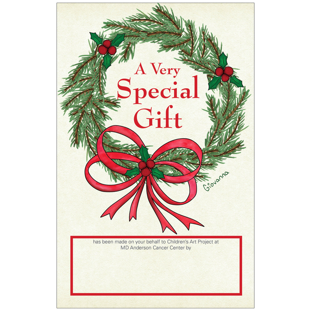 Pine Wreath Contribution Card – Shop.MDAnderson.org