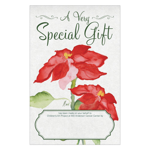 Luminous Poinsettias Contribution Card