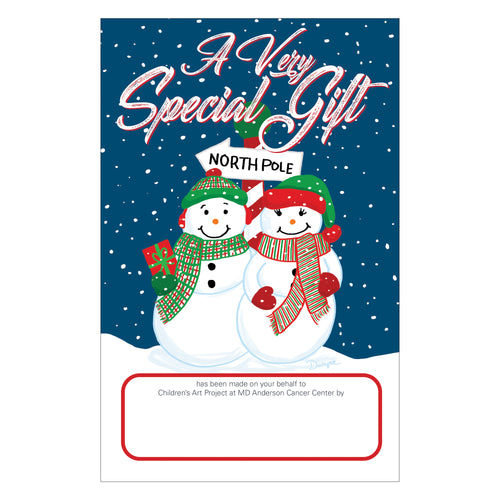 Mr and Mrs Snowman Contribution Card