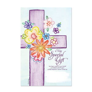 Purple Cross Contribution Card - Children's Art Project