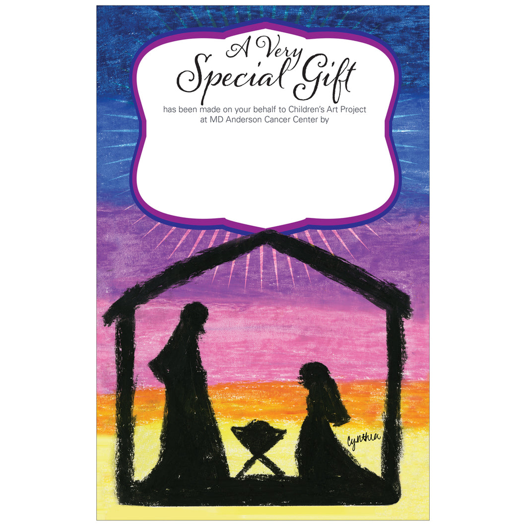 Nativity Contribution Card - Children's Art Project