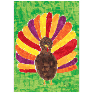 Colorful Turkey Collage - Children's Art Project