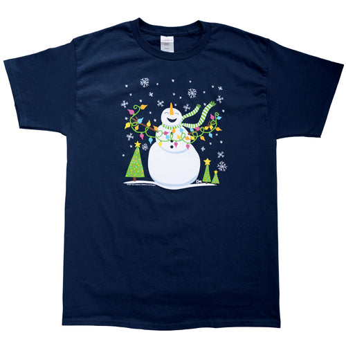 Joyful Snowman T-shirt Adult - Children's Art Project