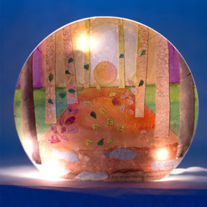 Path Lit Round Glass - Children's Art Project