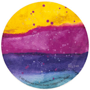 Colorful Abstract Home Coaster - Children's Art Project