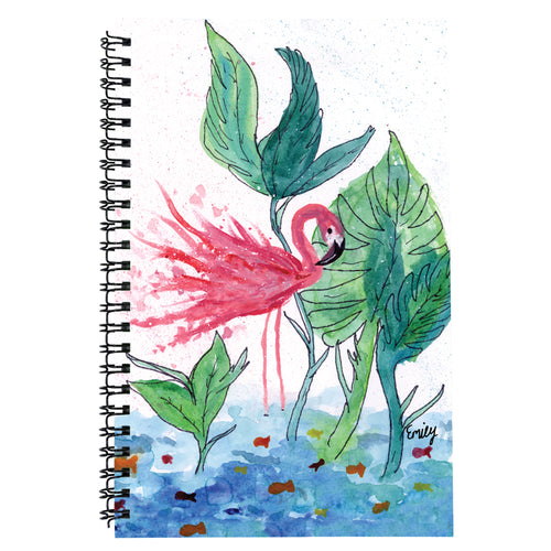 Tropical Flamingo Spiral Notebook