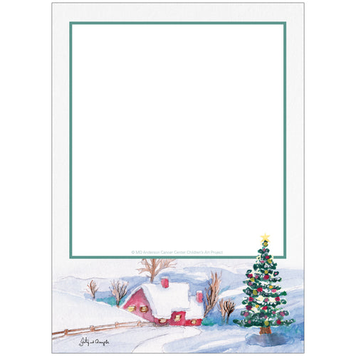Country Christmas Note Pad - Children's Art Project